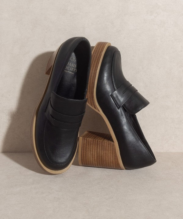 Oasis Society Hannah - Platform Penny Loafers - Drakoi Marketplace