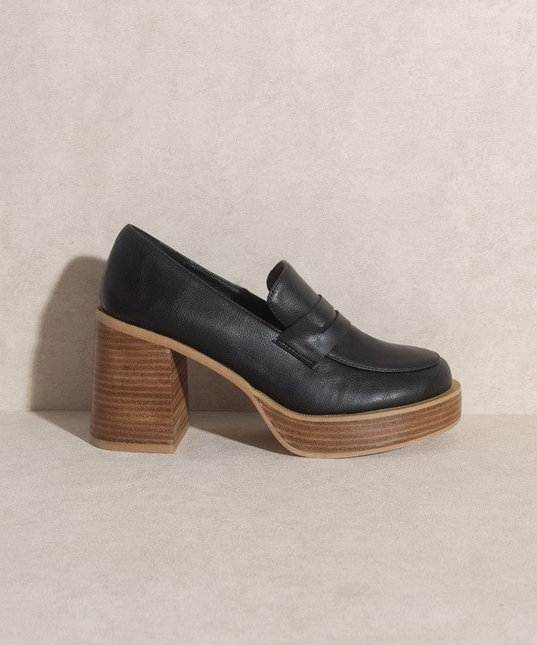 Oasis Society Hannah - Platform Penny Loafers - Drakoi Marketplace