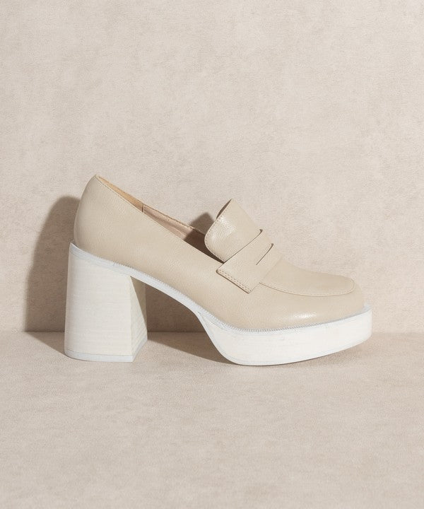 Oasis Society Hannah - Platform Penny Loafers - Drakoi Marketplace