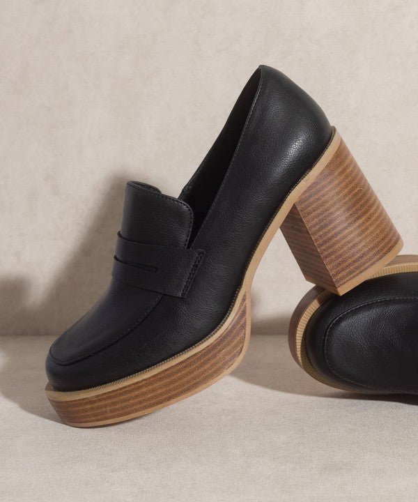 Oasis Society Hannah - Platform Penny Loafers - Drakoi Marketplace