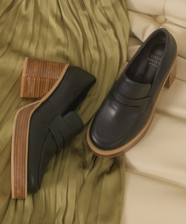 Oasis Society Hannah - Platform Penny Loafers - Drakoi Marketplace