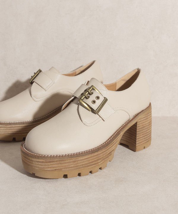 Oasis Society Sarah - Buckled Platform Loafers - Drakoi Marketplace