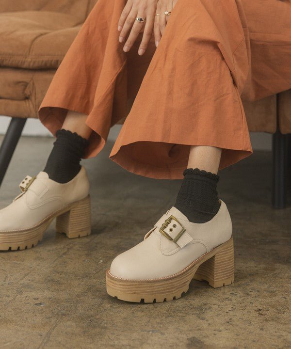 Oasis Society Sarah - Buckled Platform Loafers - Drakoi Marketplace