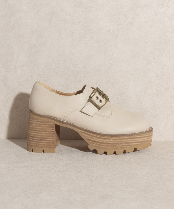 Oasis Society Sarah - Buckled Platform Loafers - Drakoi Marketplace