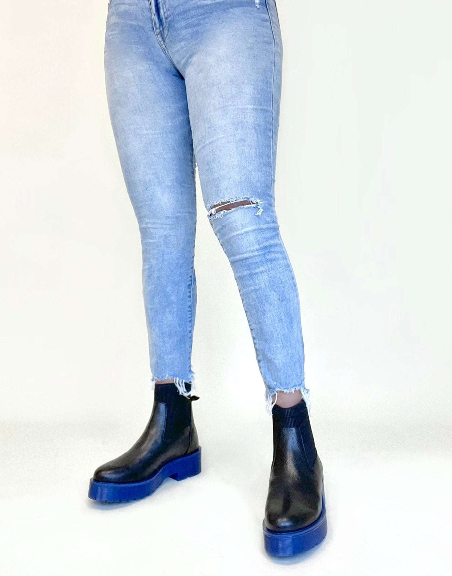 Olivia Blue Platform Chelsea - Drakoi Marketplace