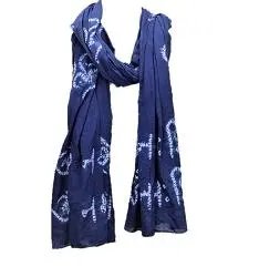 OM Namah Shivay - Omkara Prayer Shawl - Shibori style - Drakoi Marketplace