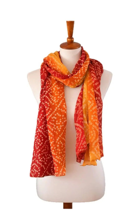 OMSutra Tie-dye designer fashion Silk Scarves - Drakoi Marketplace