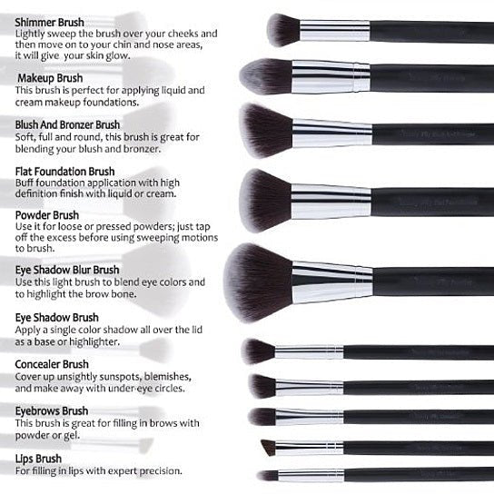 Pagent Winner 10 Pc Make Up Brush Set - Drakoi Marketplace