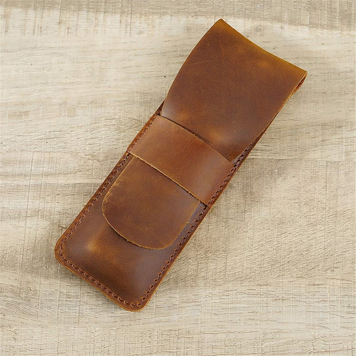 Paiman Leather Pen Holder | Handmade Leather Fountain Pen Pouch - Drakoi Marketplace