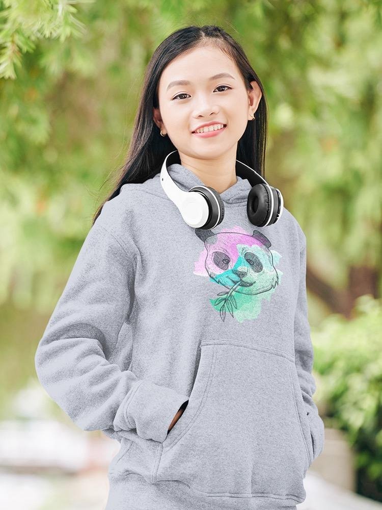 Panda Eating Bamboo Hoodie -Image by Shutterstock - Drakoi Marketplace