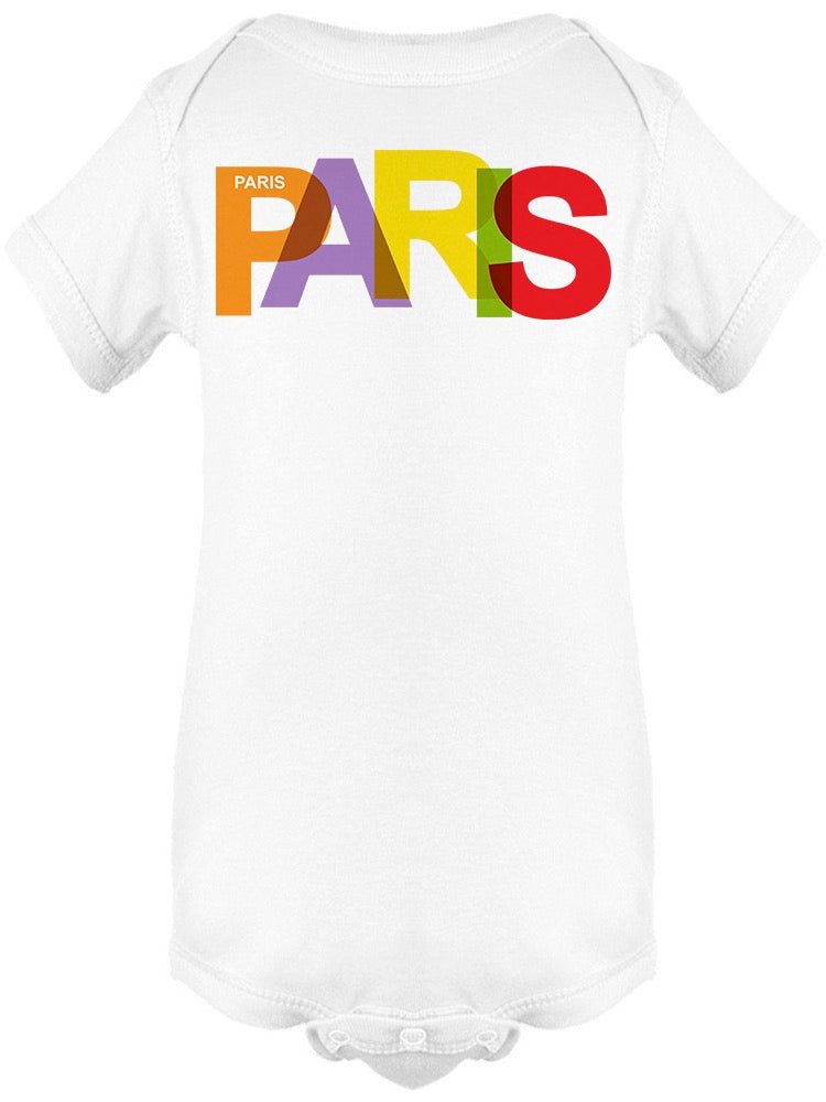 Paris Paris Font Design Bodysuit Baby's -Image by Shutterstock - Drakoi Marketplace