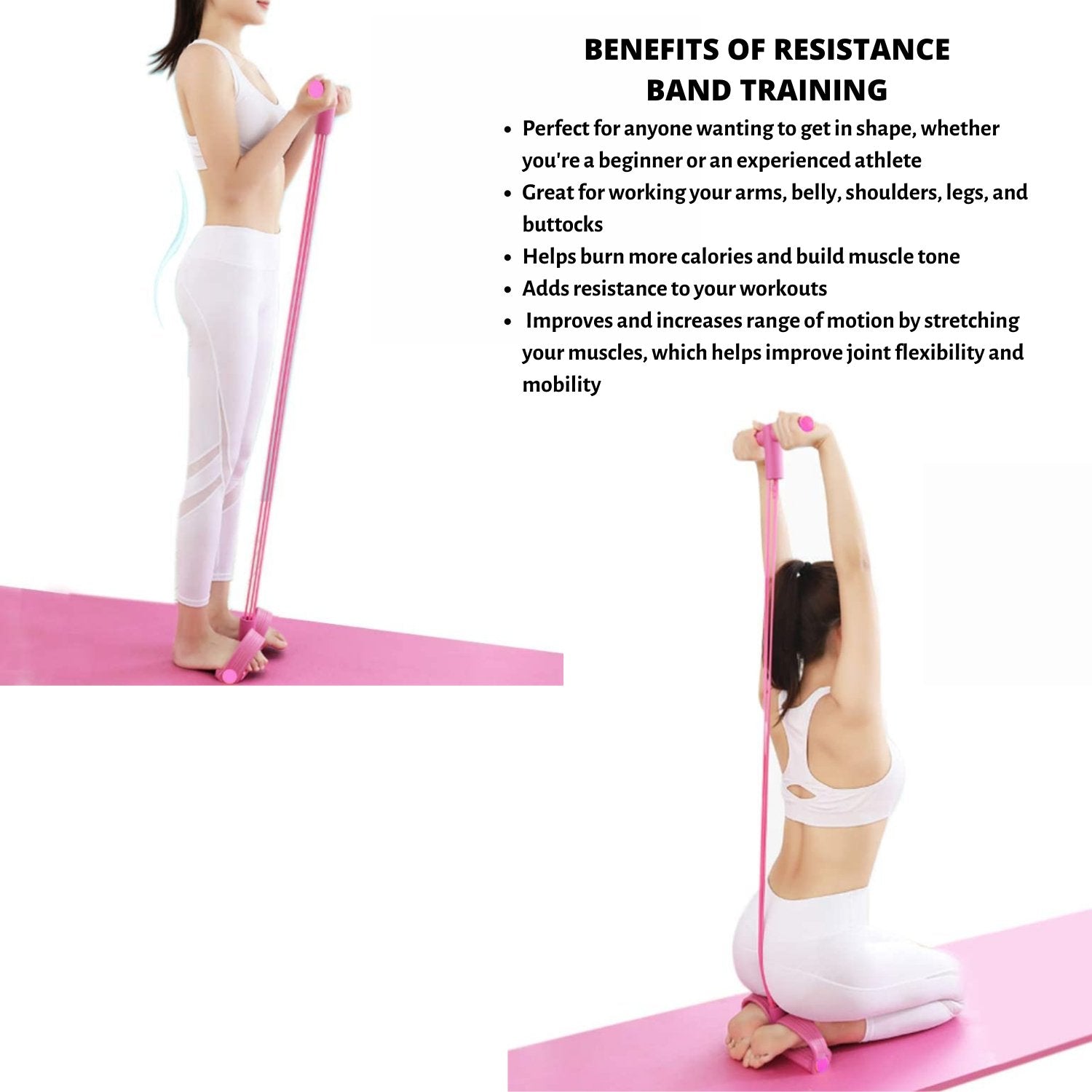 Pedal Resistance Band for Training Arms, Abs, Waist and Yoga Stretching - Drakoi Marketplace