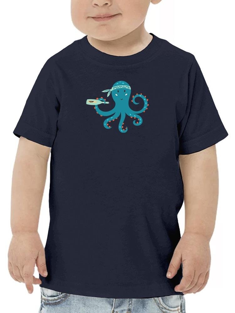 Pirate Octopus With Bandana T-shirt -Image by Shutterstock - Drakoi Marketplace