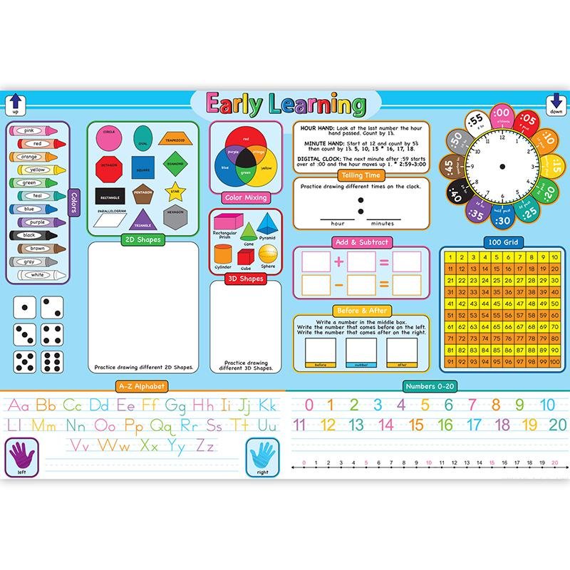 Placemat Studio Smart Poly Early Learning Education, Pack of 10 - Drakoi Marketplace