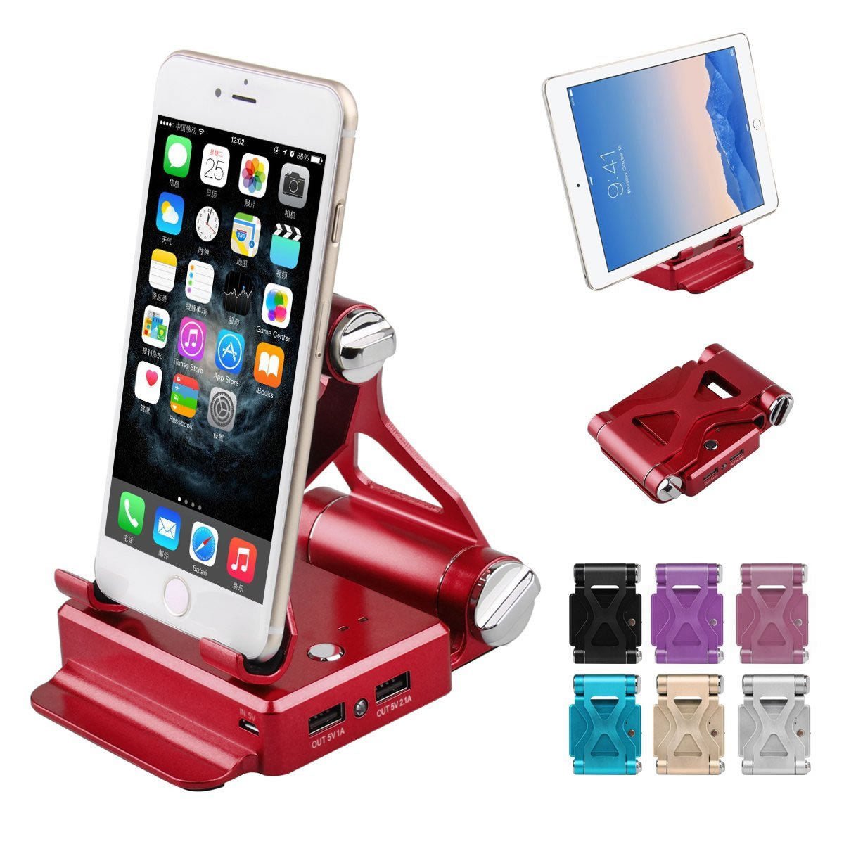 Podium Style Stand With Extended Battery Up To 200% For iPad, iPhone And Other Smart Gadgets - Drakoi Marketplace