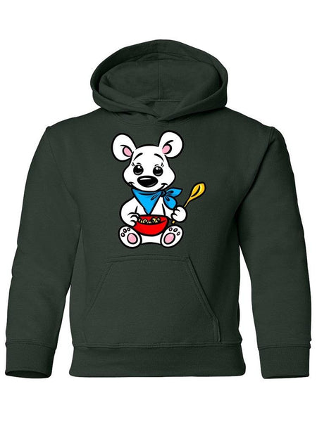 Polar Bear With Cereal Hoodie -Image by Shutterstock - Drakoi Marketplace