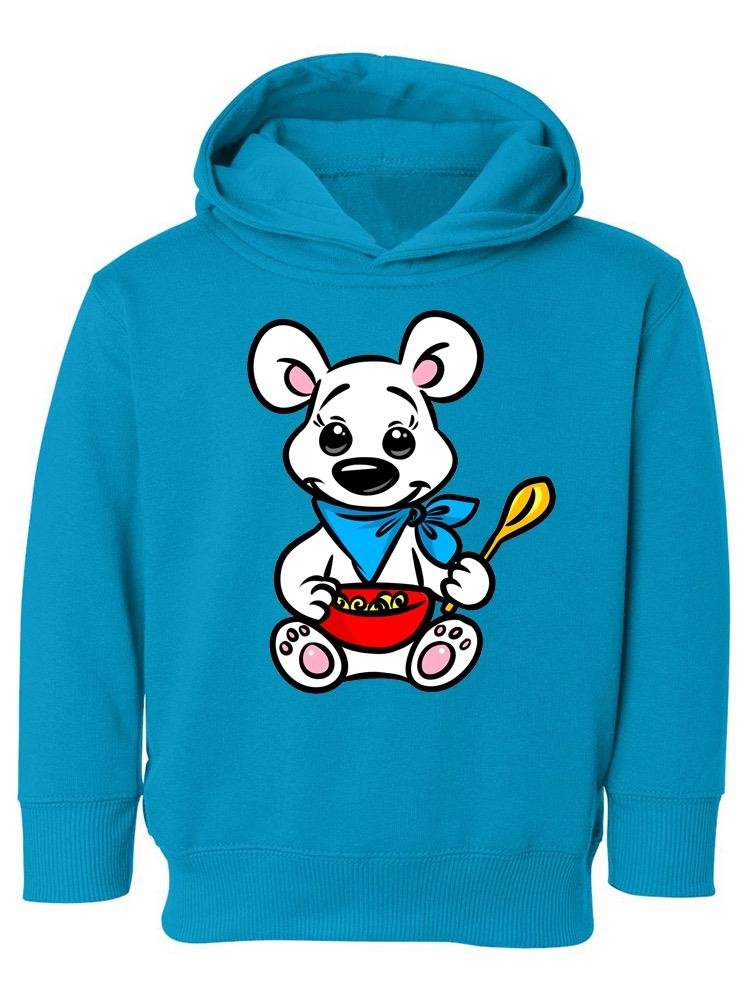 Polar Bear With Cereal Hoodie -Image by Shutterstock - Drakoi Marketplace