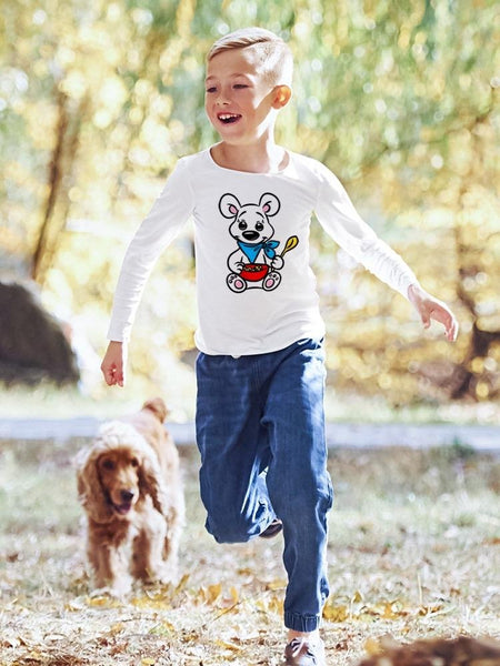 Polar Bear With Cereal T-shirt -Image by Shutterstock - Drakoi Marketplace