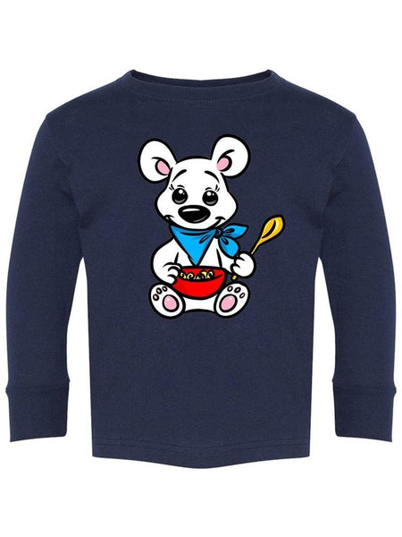 Polar Bear With Cereal T-shirt -Image by Shutterstock - Drakoi Marketplace