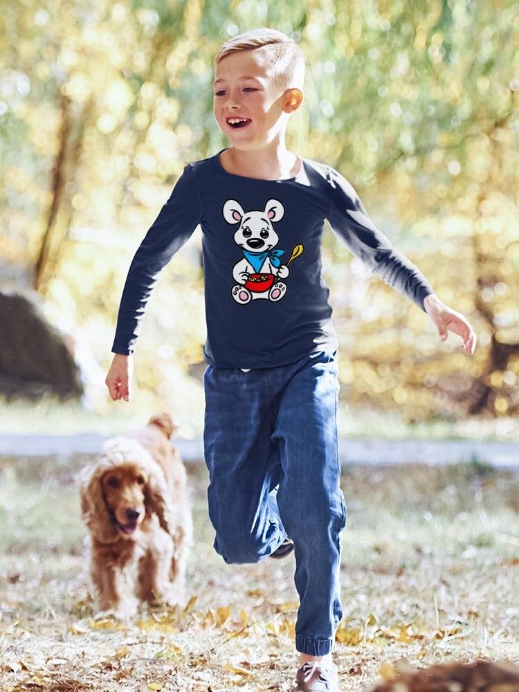 Polar Bear With Cereal T-shirt -Image by Shutterstock - Drakoi Marketplace