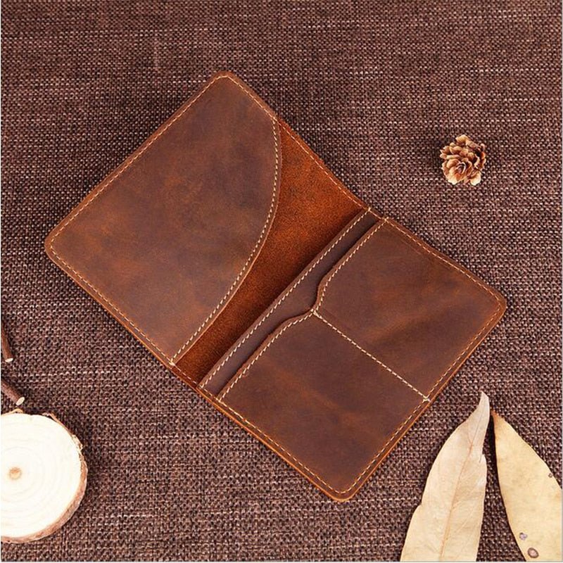 Priam Handmade Leather Passport Cover - Drakoi Marketplace