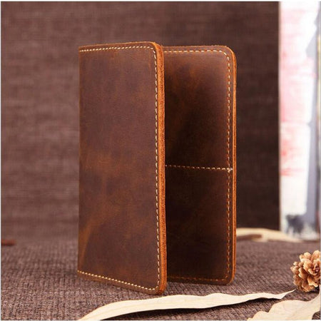 Priam Handmade Leather Passport Cover - Drakoi Marketplace