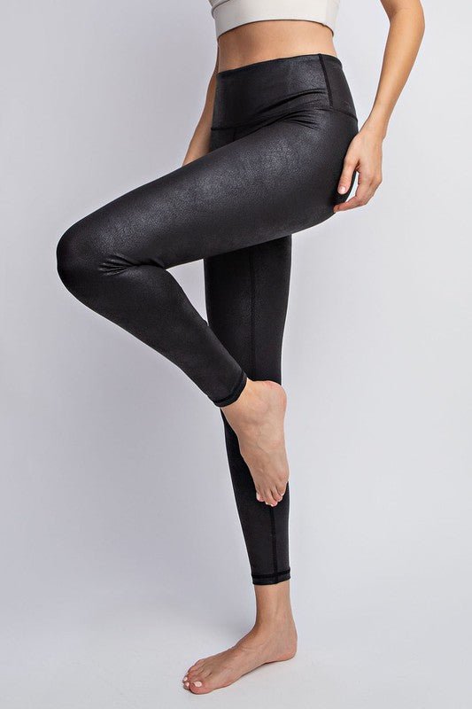 PU Chintz Full-Length Leggings - Drakoi Marketplace