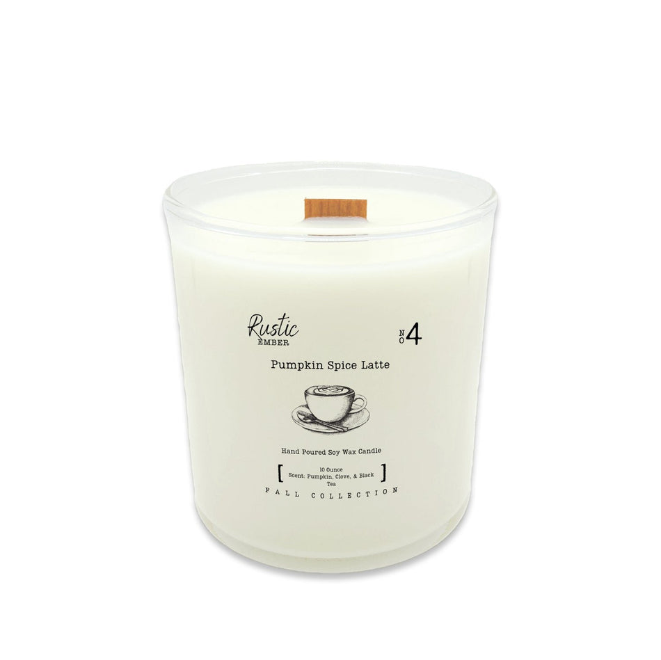 Pumpkin Spice Latte | 10 Ounce Candle | Rustic Ember - Drakoi Marketplace