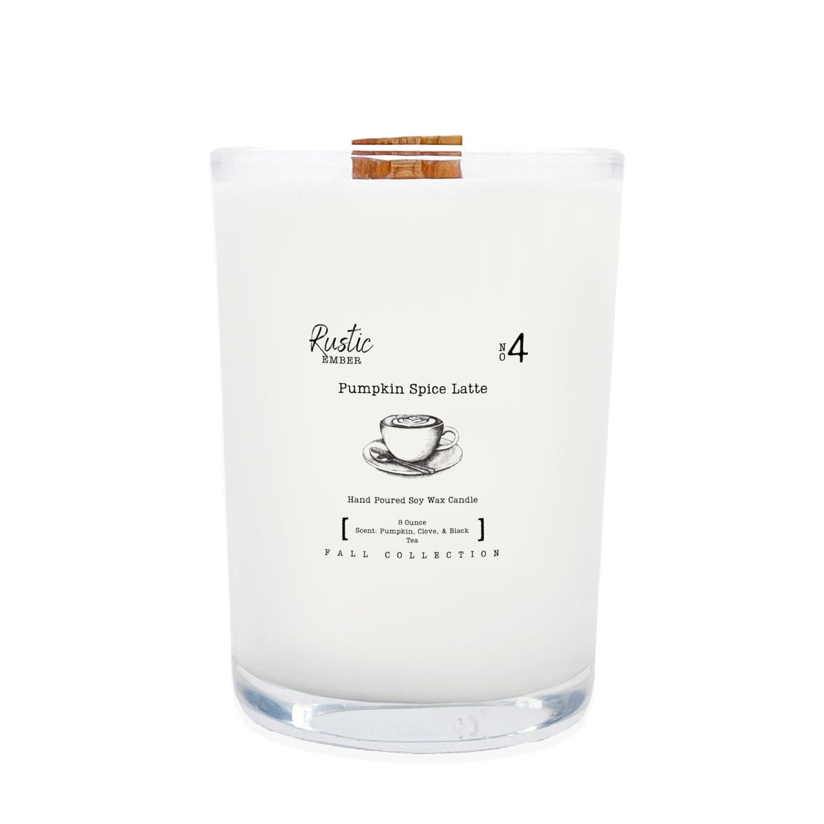 Pumpkin Spice Latte | 8 Ounce Candle | Rustic Ember - Drakoi Marketplace