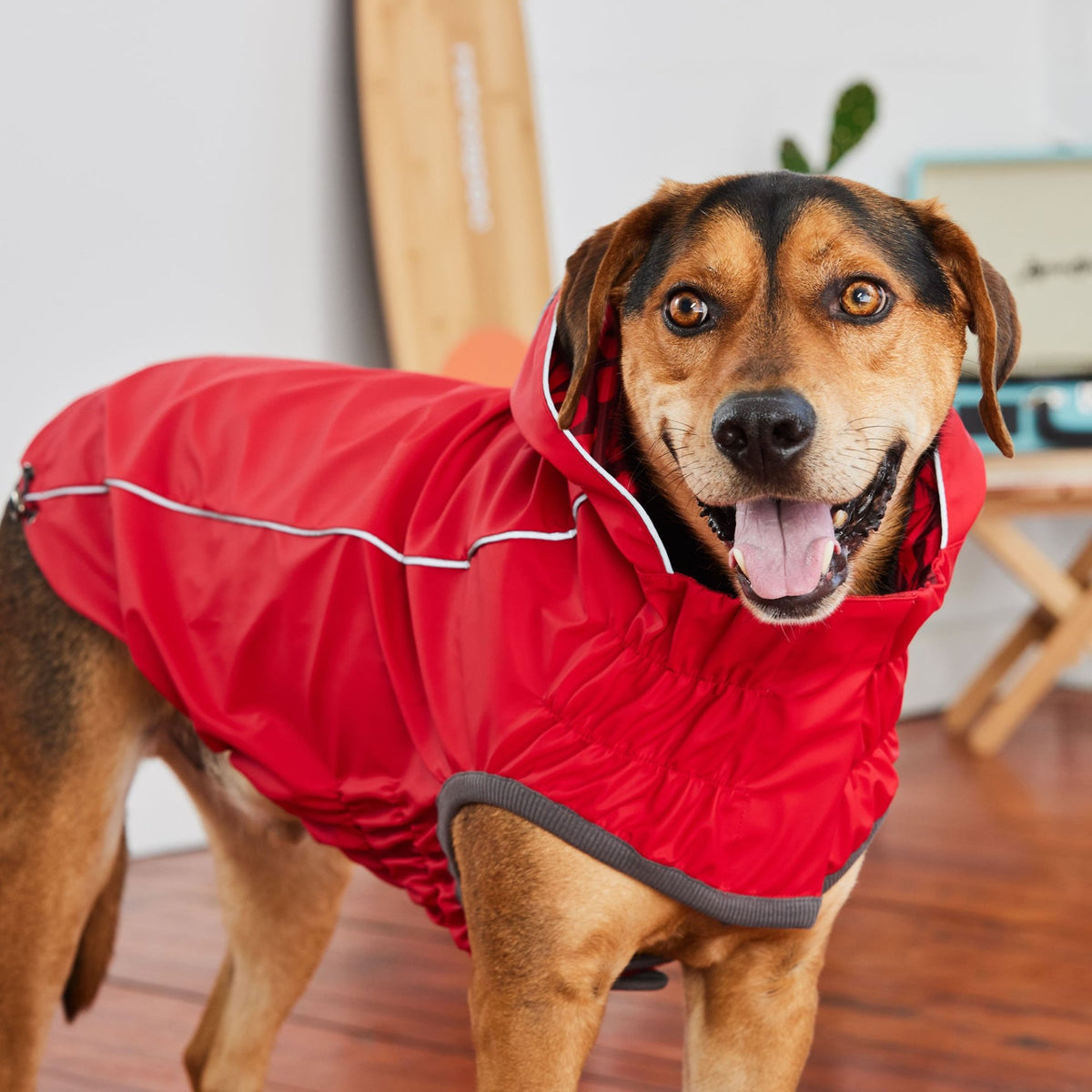 Reversible Elasto-Fit Raincoat - Red/Red - Drakoi Marketplace