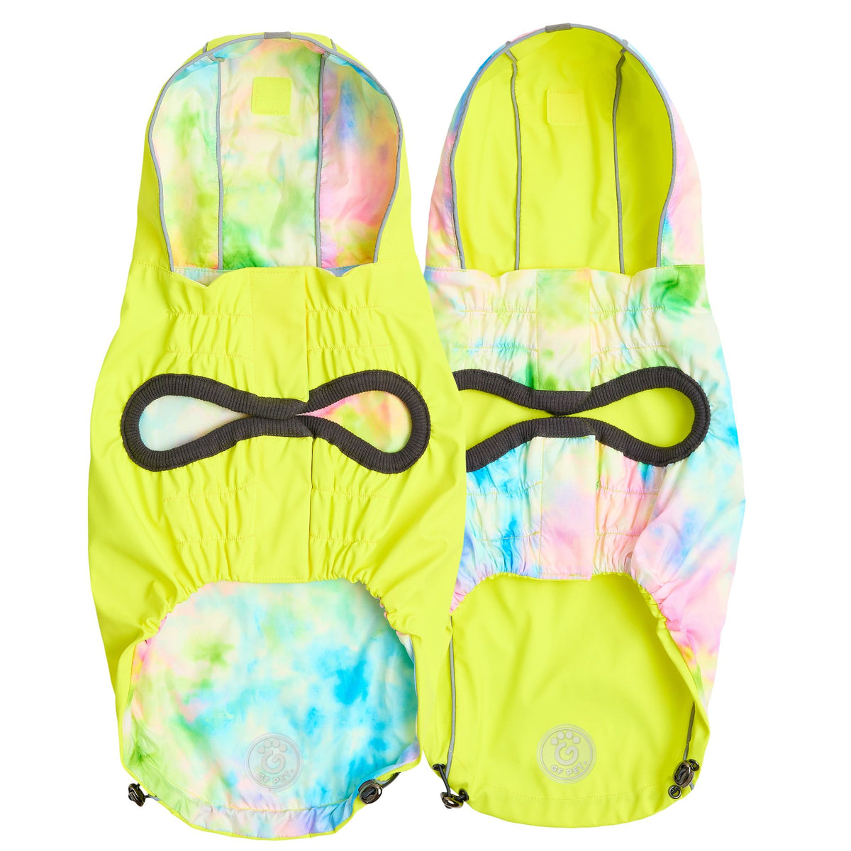 Reversible Raincoat - Neon Yellow with Tie Dye - Drakoi Marketplace