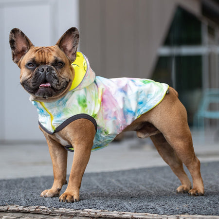 Reversible Raincoat - Neon Yellow with Tie Dye - Drakoi Marketplace