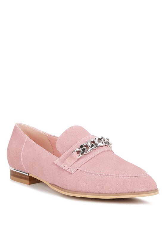 Ricka Chain Embellished Loafers - Drakoi Marketplace