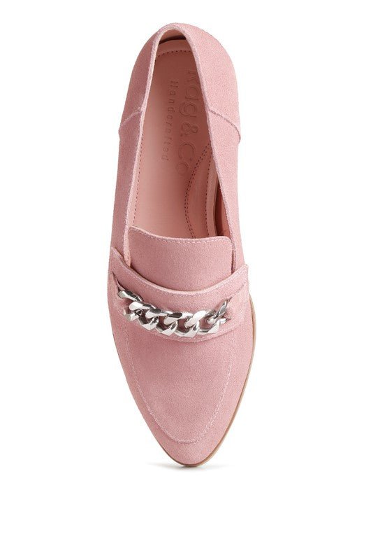 Ricka Chain Embellished Loafers - Drakoi Marketplace