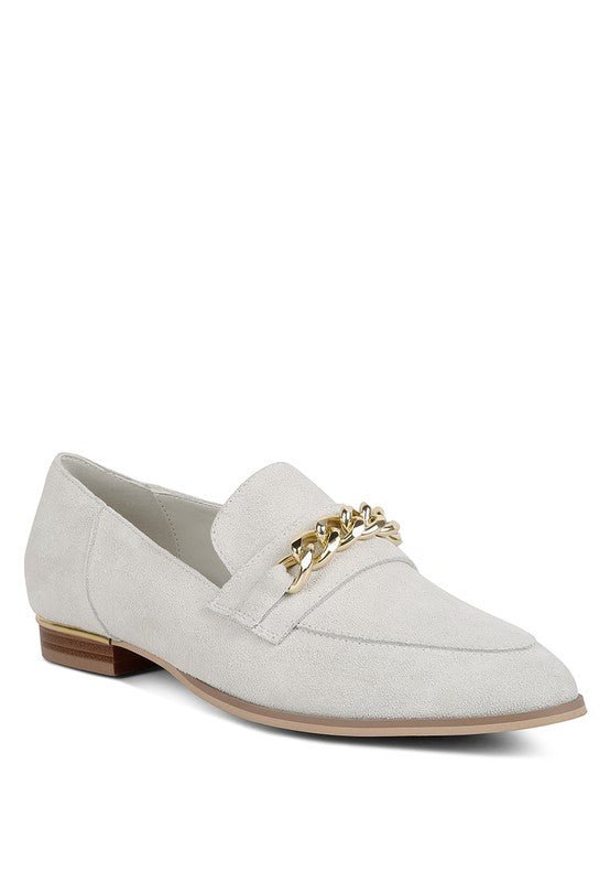 Ricka Chain Embellished Loafers - Drakoi Marketplace