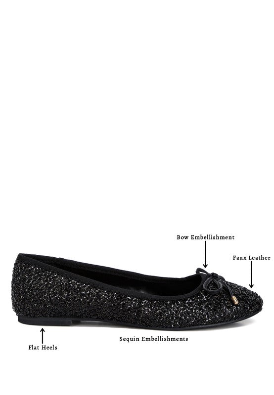 Ringo Sequin Embellished Ballet Flats - Drakoi Marketplace