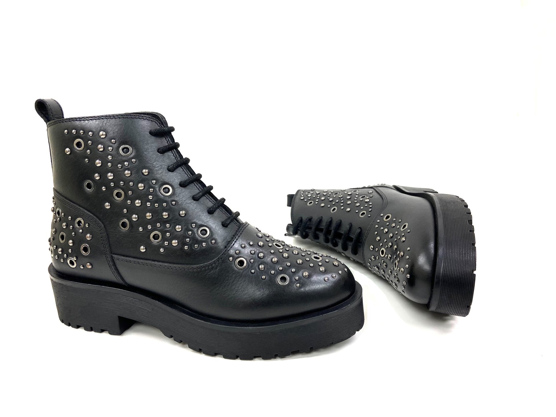 Robyn Black Studded Bootie - Drakoi Marketplace