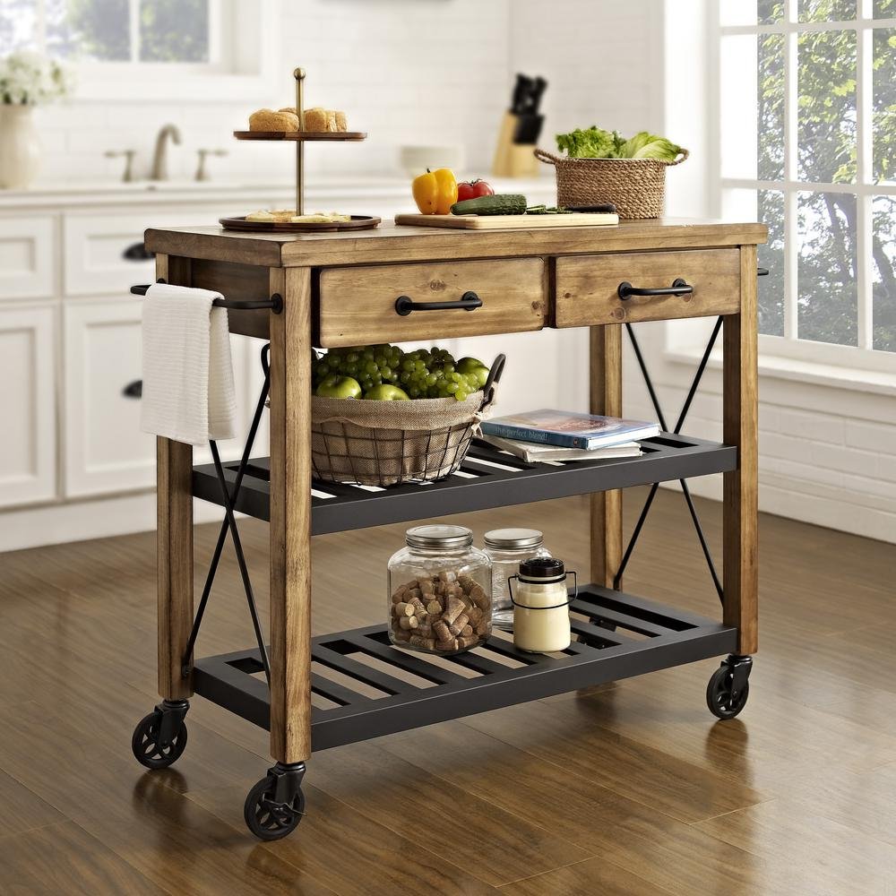 Roots Kitchen Cart Natural - Drakoi Marketplace