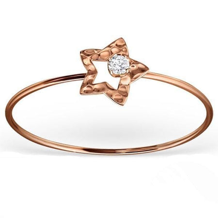 Rose Gold Star Bangle Bracelet For Women - Drakoi Marketplace