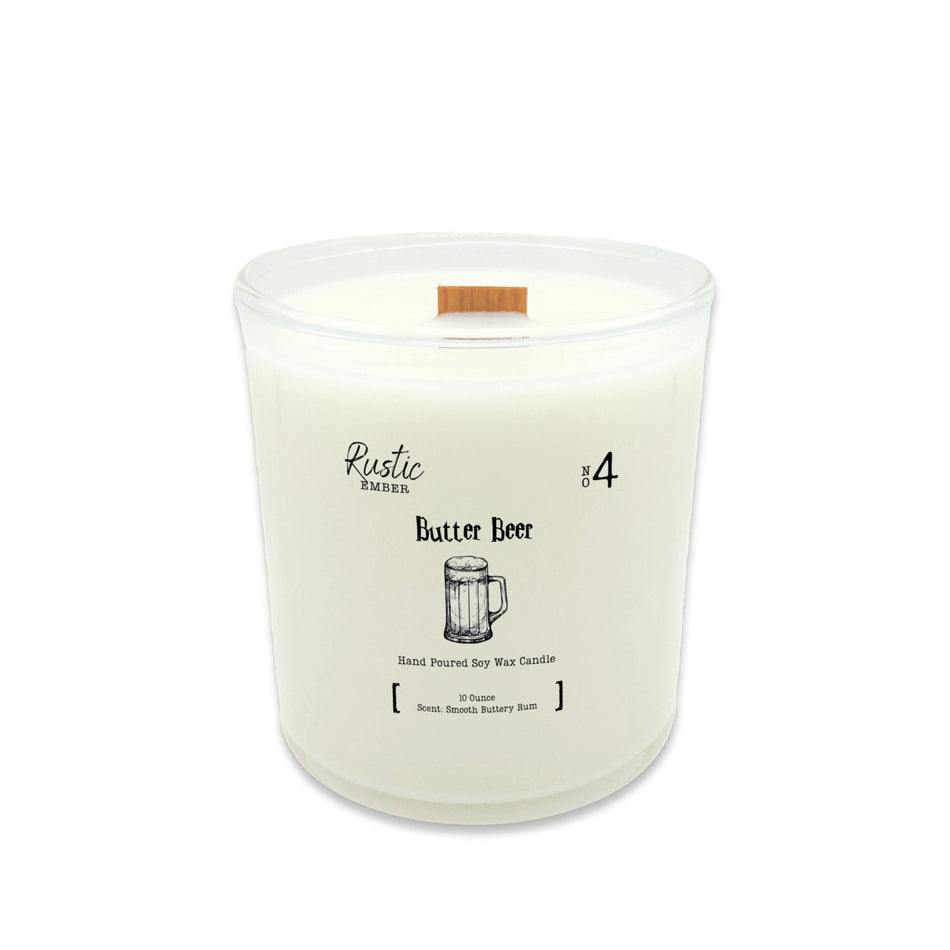 Rustic Ember | Butter Beer | 10 Ounce Candle - Drakoi Marketplace