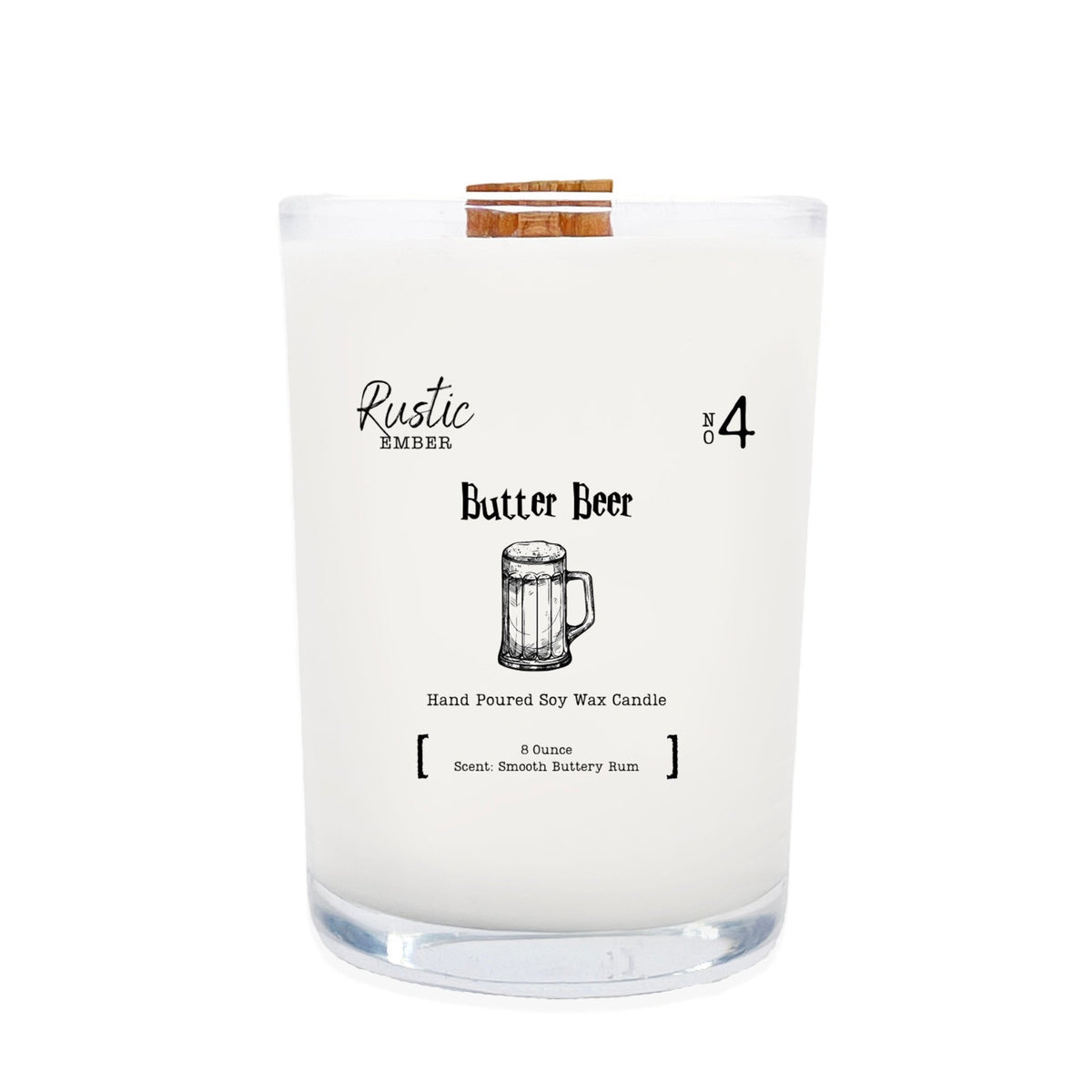 Rustic Ember | Butter Beer | 8 Ounce Candle - Drakoi Marketplace