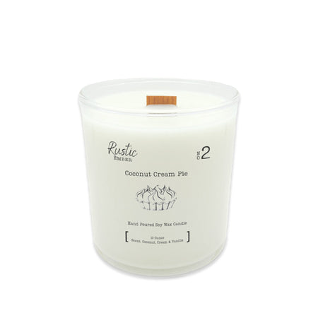 Rustic Ember | Coconut Cream Pie | 10 Ounce Candle - Drakoi Marketplace