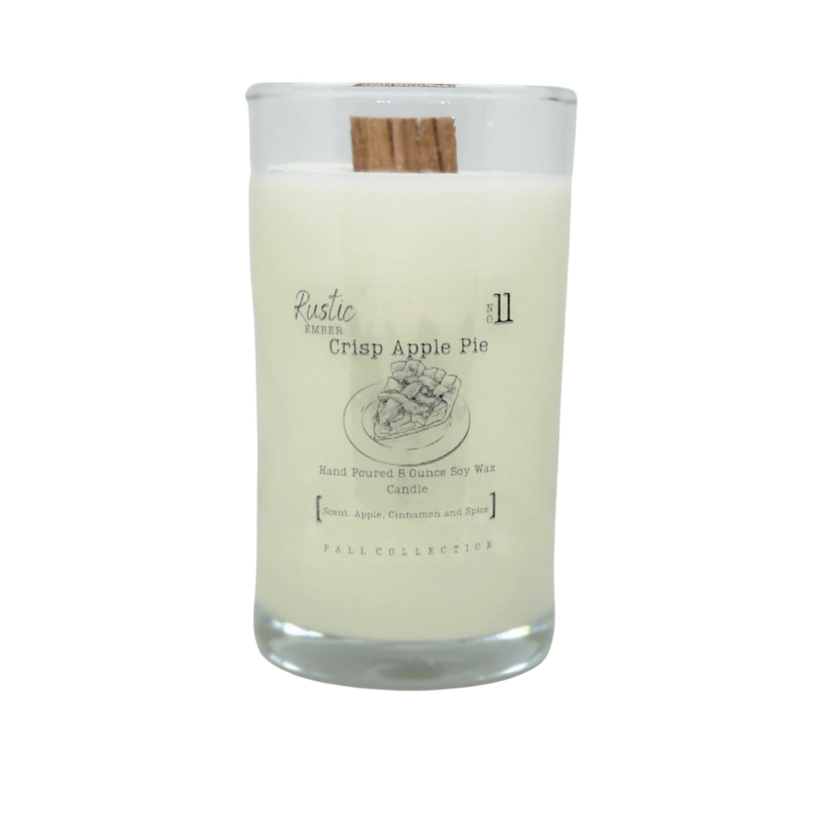 Rustic Ember | Crisp Apple Pie | 8 Ounce Candle - Drakoi Marketplace