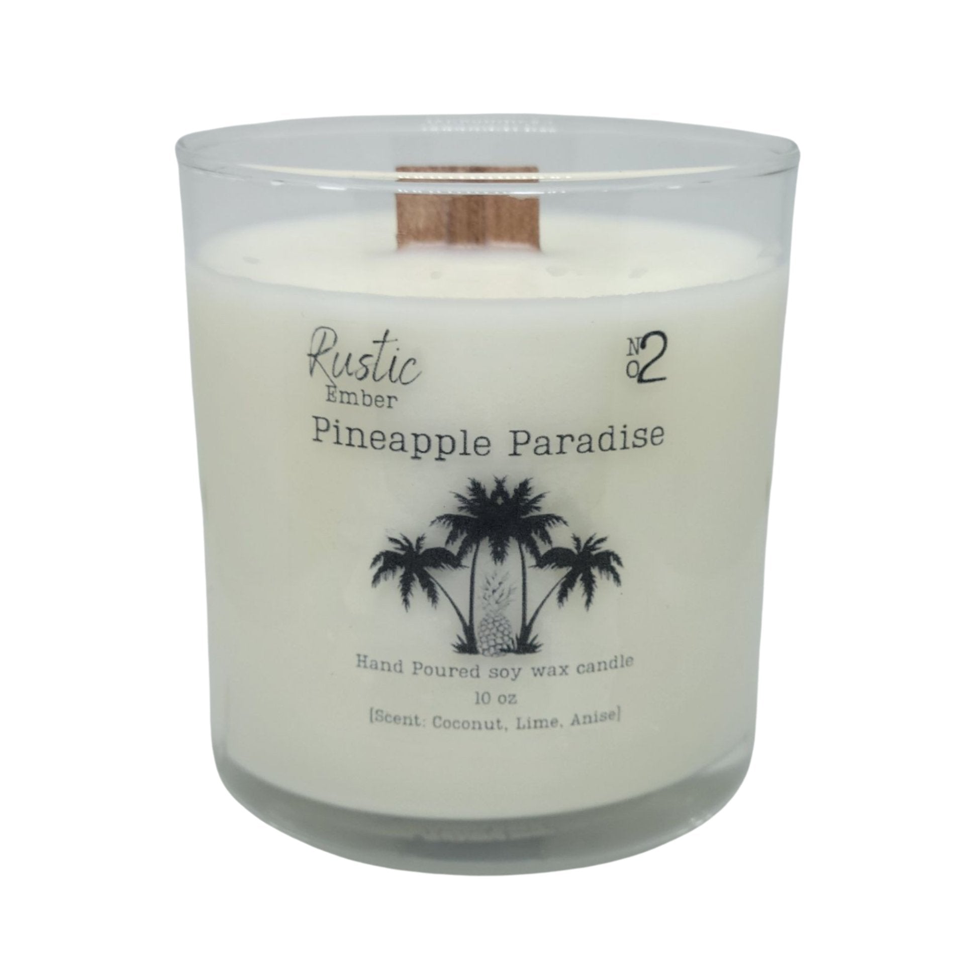 Rustic Ember | Pineapple Paradise | 10 ounce Candle - Drakoi Marketplace