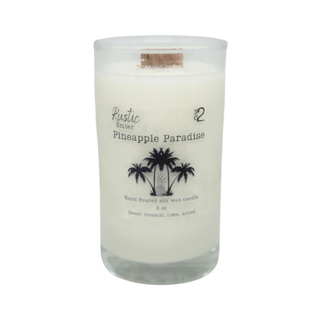 Rustic Ember | Pineapple Paradise | 8 Ounce Candle - Drakoi Marketplace