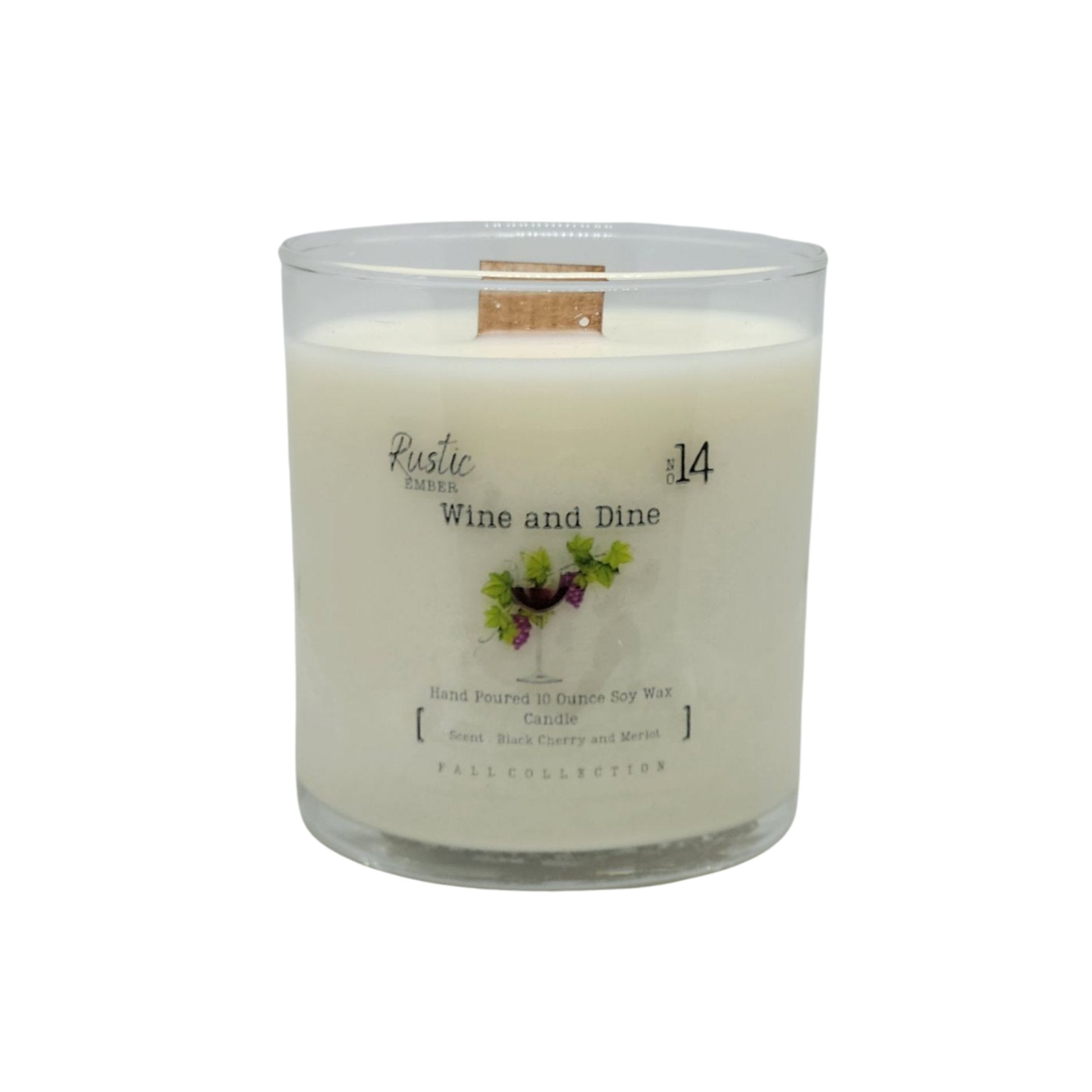 Rustic Ember | Wine & Dine | 10 Ounce Candle - Drakoi Marketplace