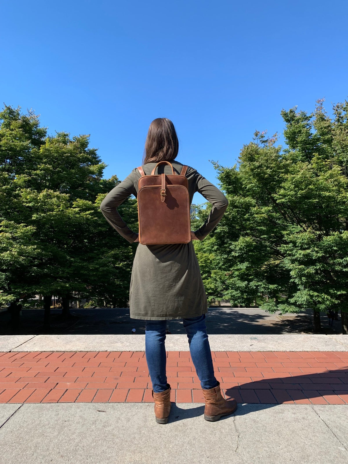 Sachi Leather Backpack | Small Women's Leather Backpack - Drakoi Marketplace