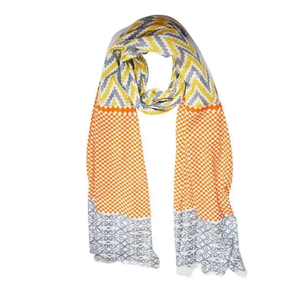 Sahara- Ikat Print Scarf - Drakoi Marketplace