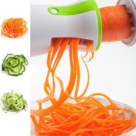 Salad Lover's Spiral Slicer 2 Blades Handheld And Compact - Drakoi Marketplace