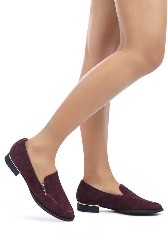 Sara Suede Slip-On Loafers - Drakoi Marketplace